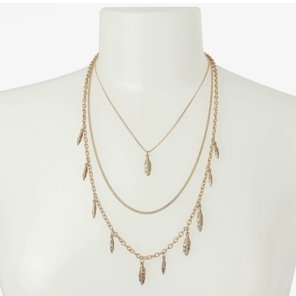 NWT Free People x Robert Lee Morris SoHo Fringe Feather Layered Necklace - Picture 2 of 13